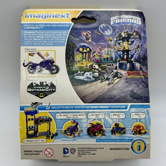 Fisher Price DC Super Friends Catwoman With Cat And Cycle 2014 Imaginext - Picture 2 of 2